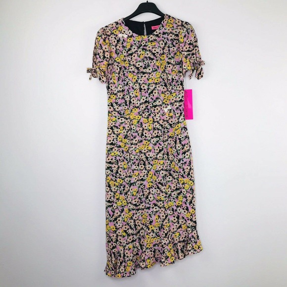 Betsey Johnson Dresses & Skirts - Betsey Johnson 6 Dress Tie Sleeve Floral